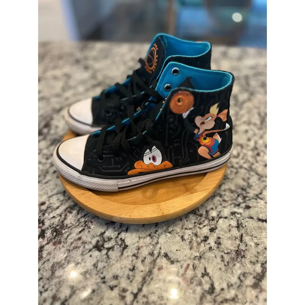 Converse high top sneakers space jam size youth 3